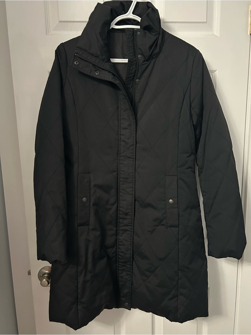 Jacob Black Quilted Long Puffer Coat